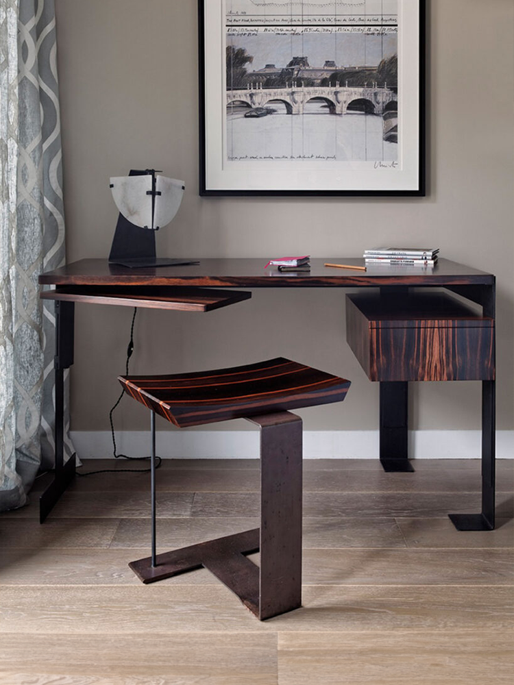 Metal and Wood Desk-A