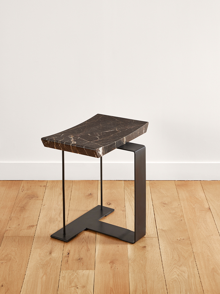 Marbre and Metal Stool