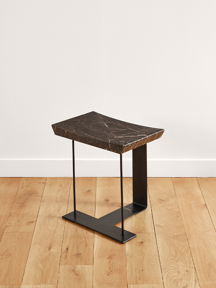 Marbre and Metal Stool