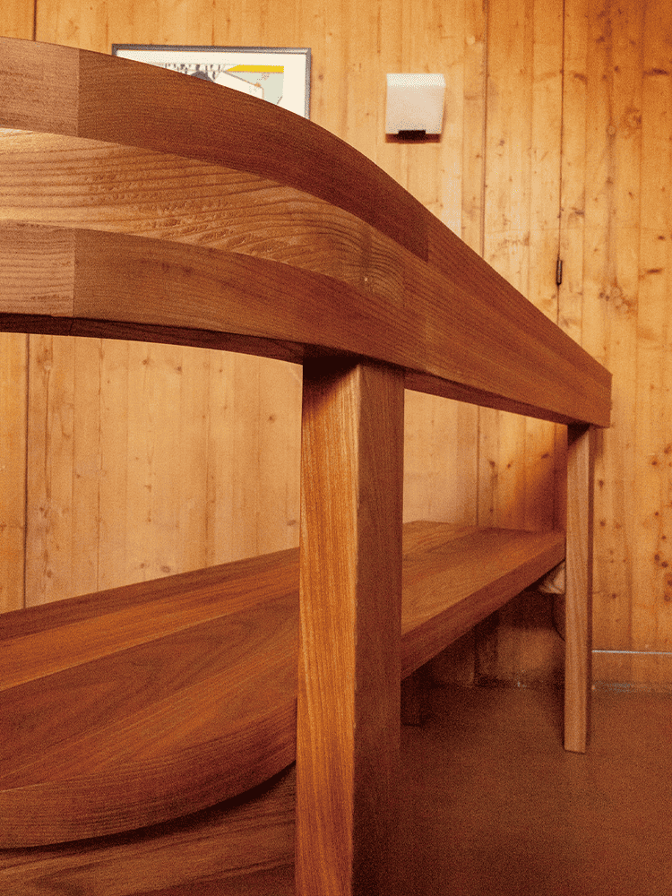 Round Back Bench Left180,200 S35-D,E