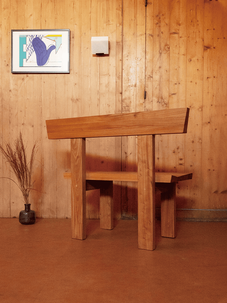 Round Back Bench Straight100,120 35-H,F