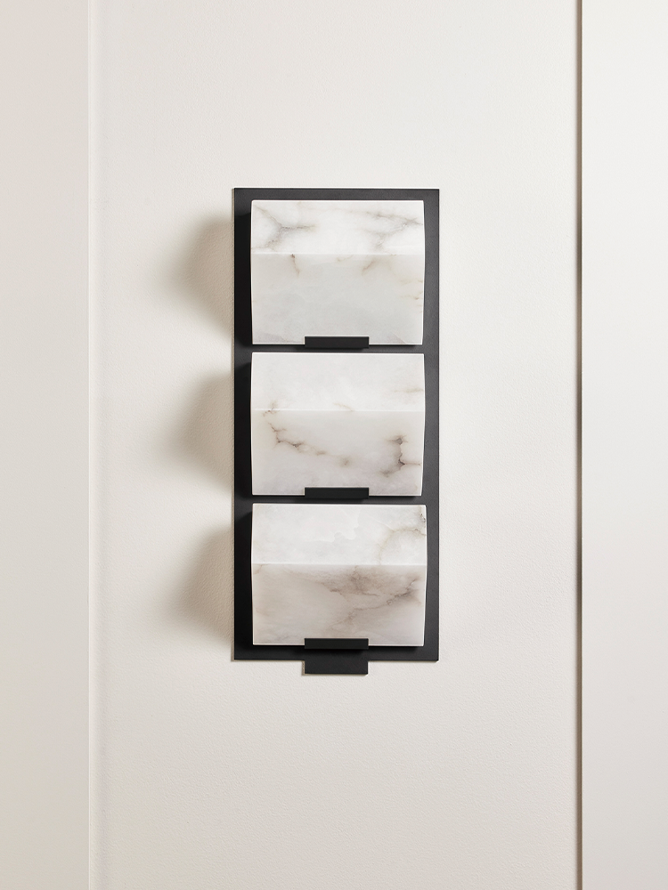 TRIPLE -SLOPING BLOCK- Wall Lamp on Metal Frame-185