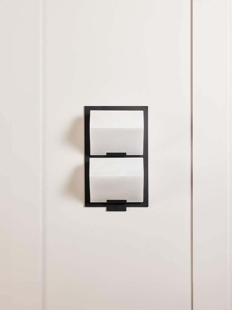 DOUBLE -SLOPING BLOCK- Wall Lamp on Metal Frame-185