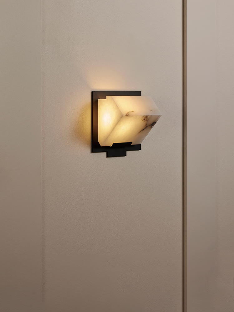 SIMPLE -SLOPING BLOCK- Wall Lamp on Metal Frame-145
