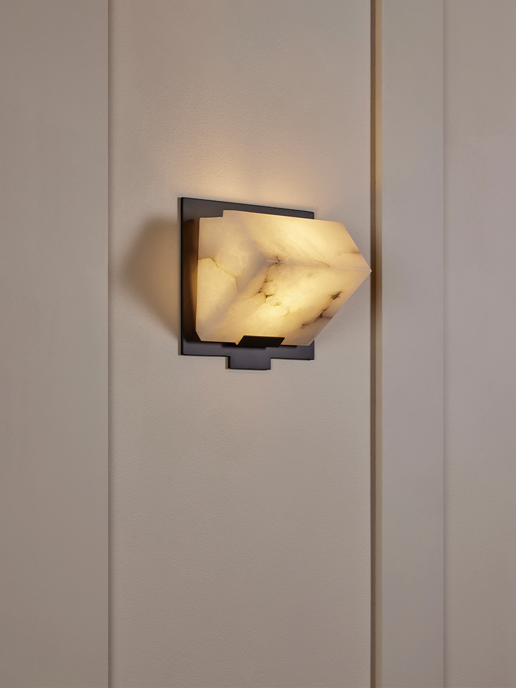 SIMPLE -SLOPING BLOCK- Wall Lamp on Metal Frame-185