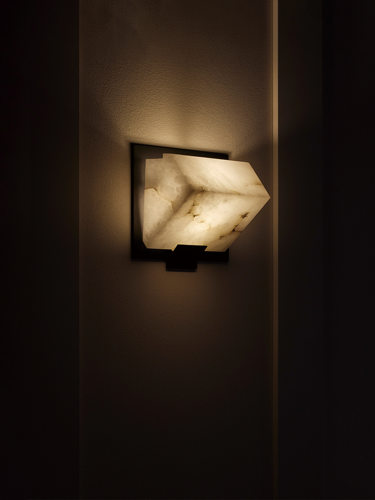 SIMPLE -SLOPING BLOCK- Wall Lamp on Metal Frame-185