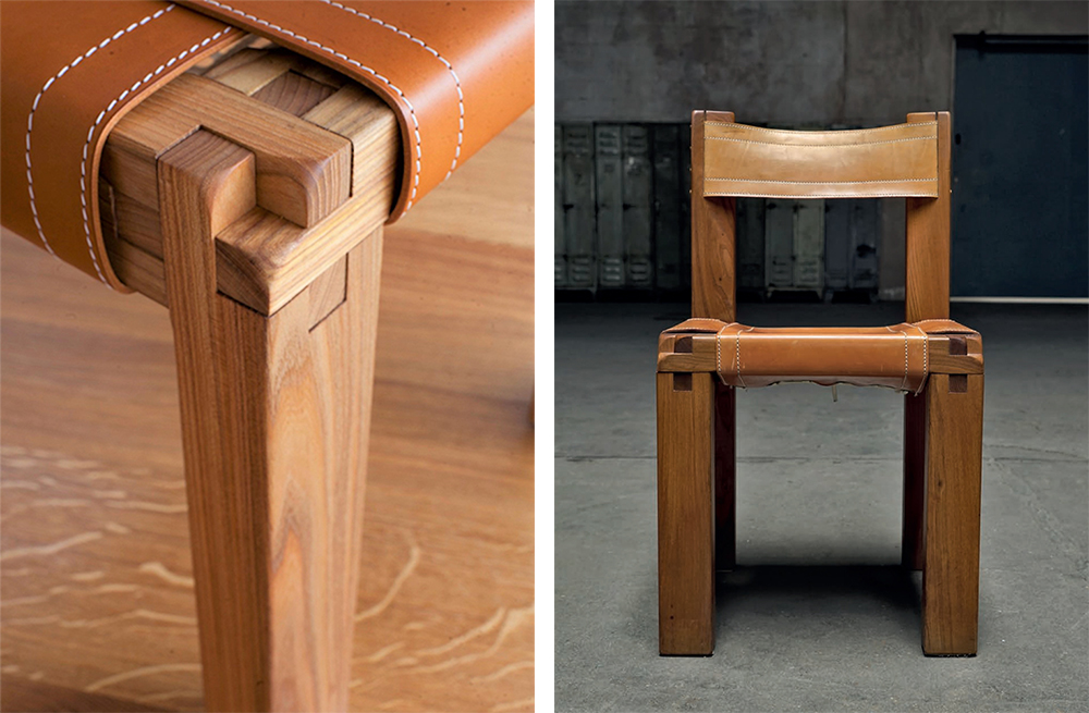 Stretched Leather Stool S12-A