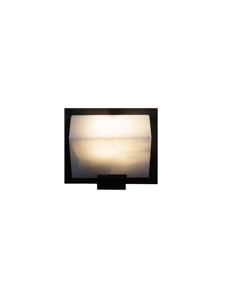 SINGLE -SLOPING BLOCK- Wall Lamp on Metal Frame-230