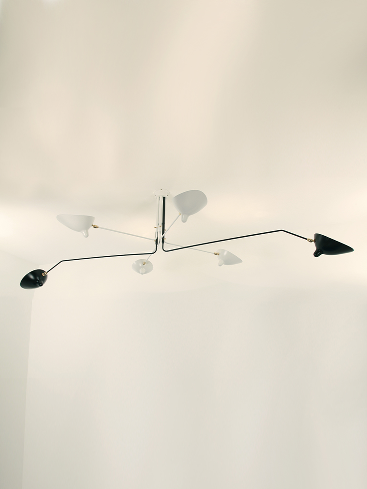 Ceiling lamp 6 rot.arms “Black&White”