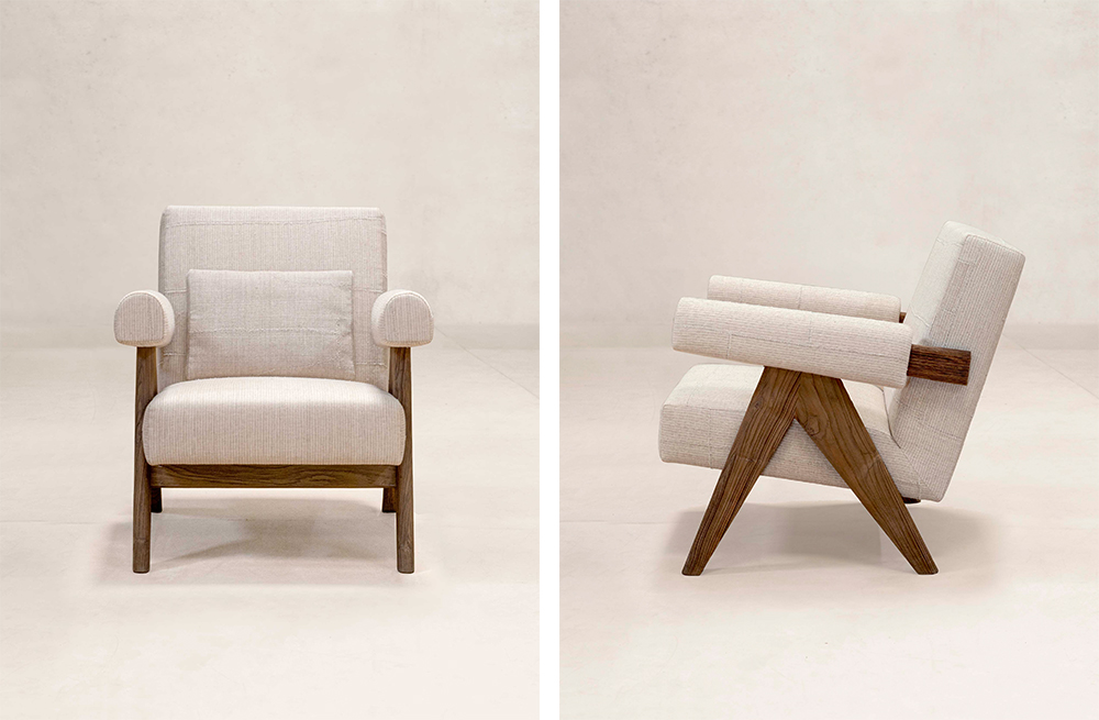 Upholstered Easy Armchair[Kesa_Sand]