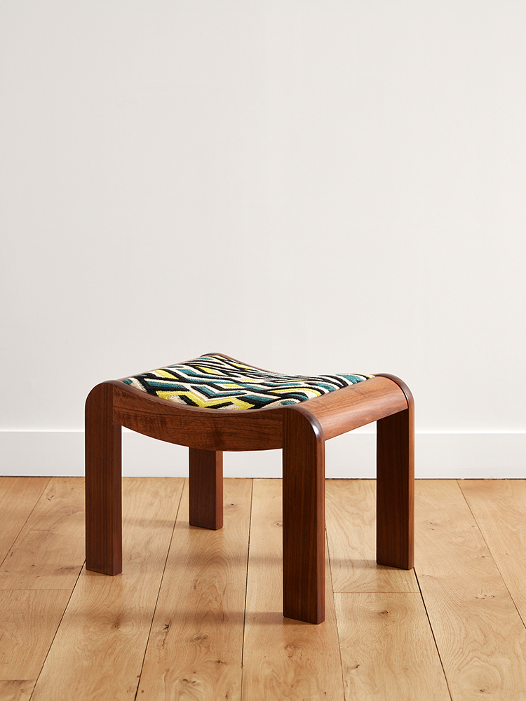 Upholstered Curule Stool