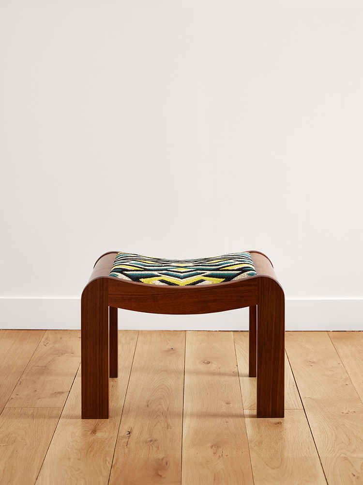 Upholstered Curule Stool