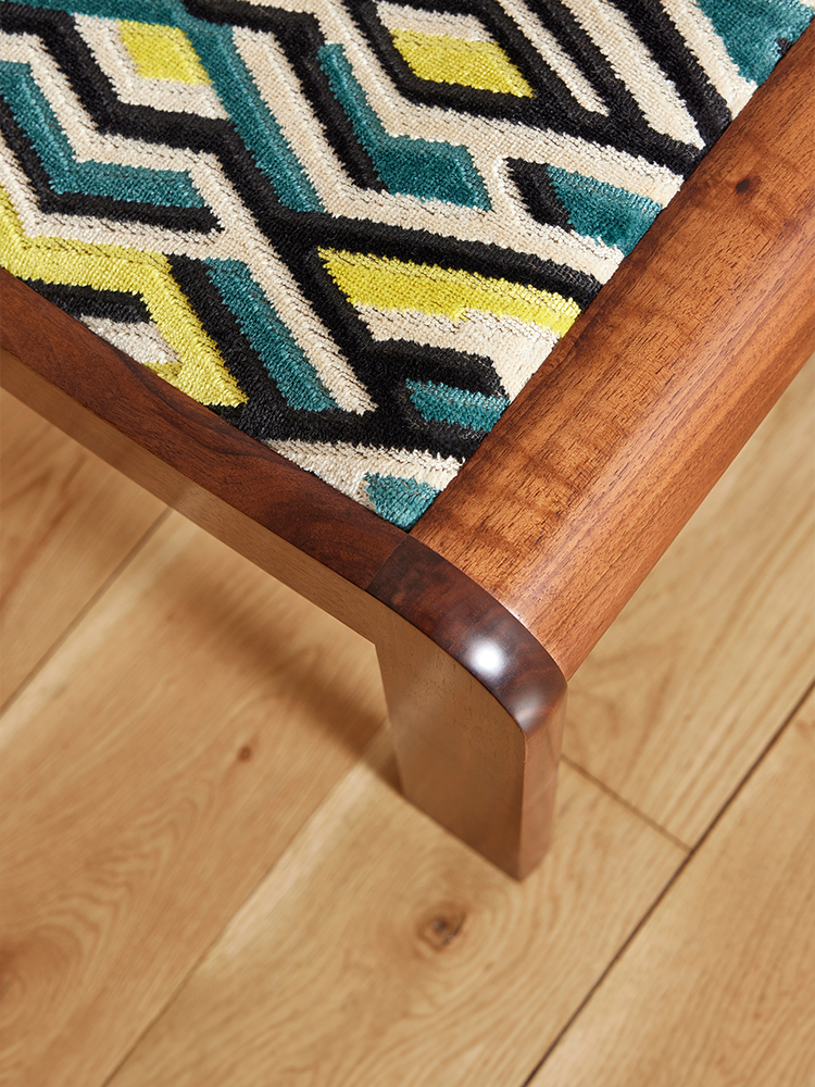 Upholstered Curule Stool