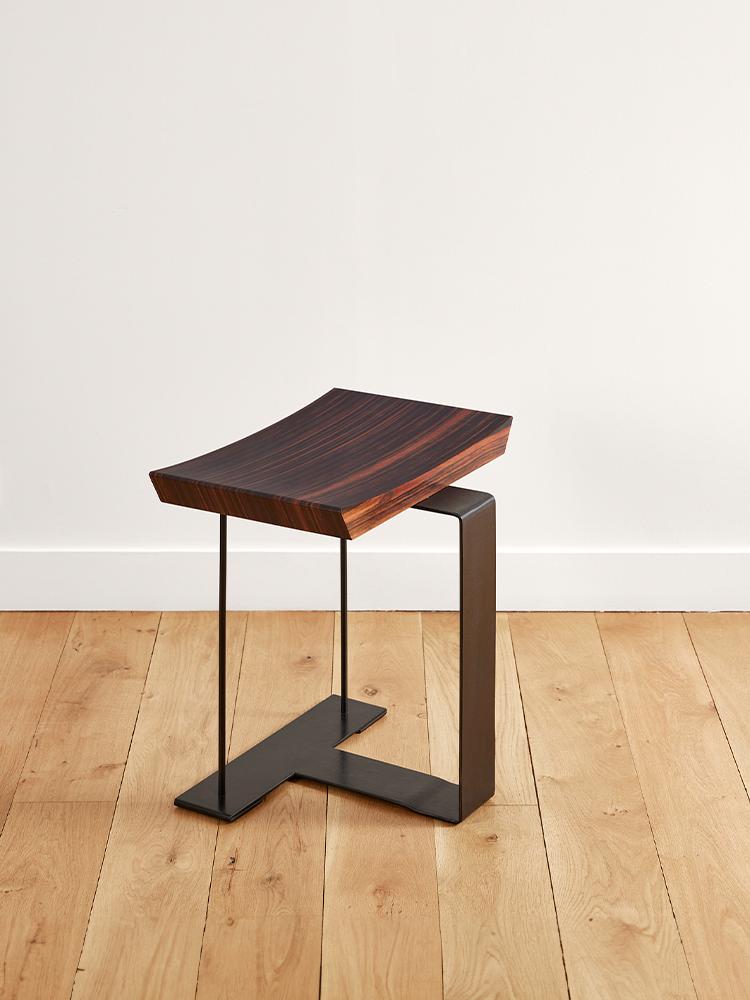 Wood and Metal Stool