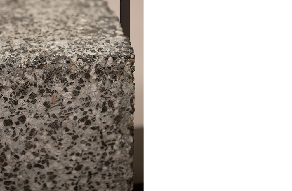 Conical Metal and Stone Lamp