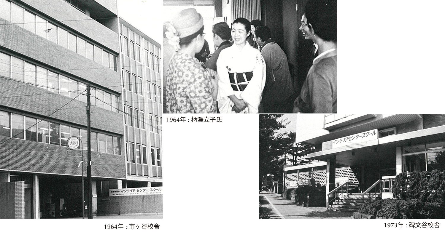 1964年 : 創立者 - 柄澤立子氏 入学式後のパーティーにて
