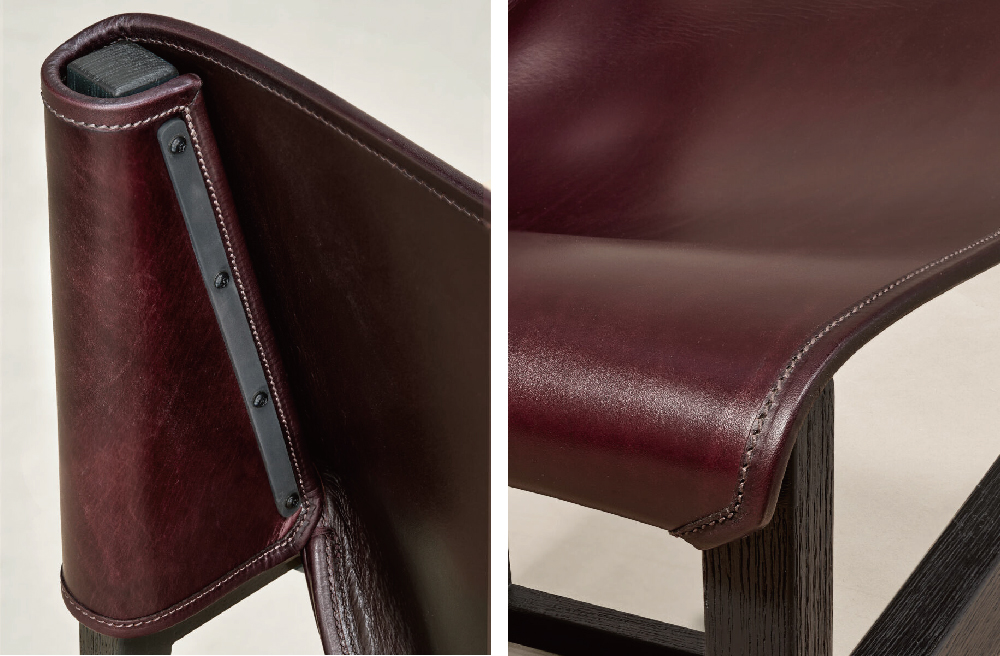Saddle Chair (Burgundy)