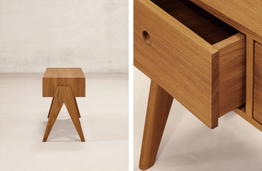 Side Table V-Leg