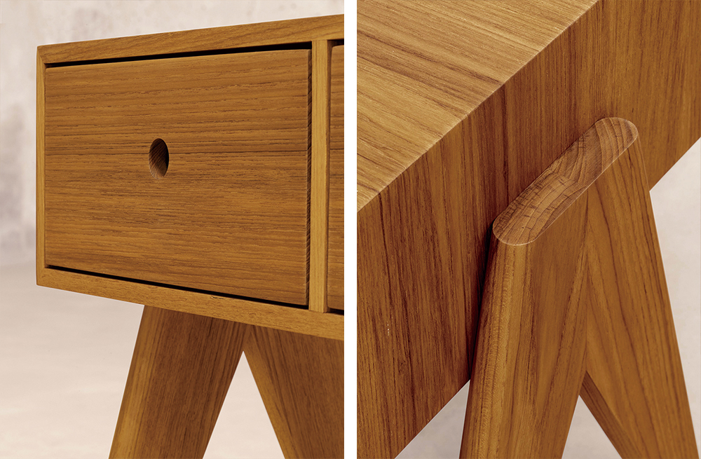 Side Table V-Leg